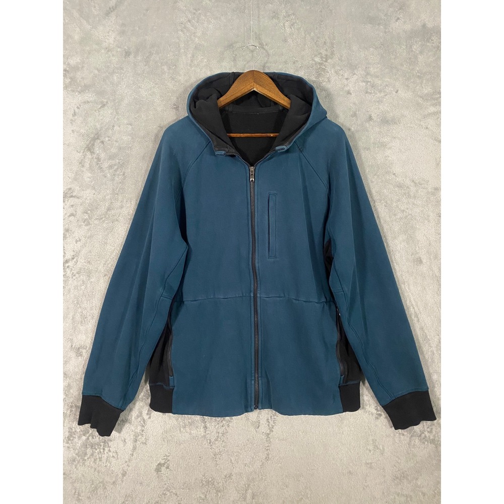 Lululemon Hoodie XXL Teal Kung Fu Full Zip Athletic Jacket Colorblock Activewear